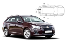 Slnečné clony na okná - CHEVROLET Cruze Combi (2013-2016) - Komplet sada (CHE-CRUZ-E-A)