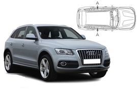 Slnečné clony na okná - AUDI Q5 (2008-2017) - Len na bočné stahovacie sklá (AU-Q5-5-A/18)