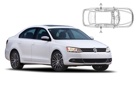 Slnečné clony na okná - VW Jetta Sedan (2011-2018) - Len na bočné stahovacie sklá (VW-JETT-4-B/18)