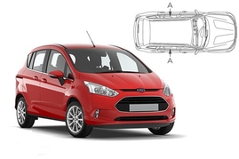 Slnečné clony na okná - FORD B-MAX (2012-) - Len na bočné stahovacie sklá (FOR-BMAX-5-A/18)