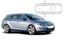 Slnečné clony na okná - OPEL Astra J Combi (2010-2015) - Len na bočné stahovacie sklá (VAU-ASTR-E-C/18)