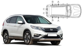 Slnečné clony na okná - HONDA CR-V (2012-2018) - Komplet sada (HON-CRV-5-C)