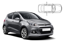 Slnečné clony na okná - HYUNDAI i10 hatchback (2013-2020) - Len na bočné stahovacie sklá (HYU-I10-5-B/18)