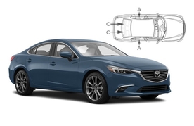 Slnečné clony na okná - MAZDA 6 sedan (2012-) - Komplet sada (MAZ-6-4-C)