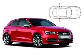 Slnečné clony na okná - AUDI A3/S3 Hatchback 3dv. (2013-2020) - Len na bočné stahovacie sklá (AU-A3-3-B/18)