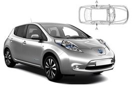 Slnečné clony na okná - NISSAN Leaf (2011-2017) - Len na bočné stahovacie sklá (NIS-LEAF-5-A/18)