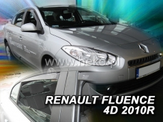 Deflektory na Renault Fluence, 4-dverová (+zadné), r.v.: 2010 - (27127)