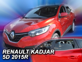 Deflektory na Renault Kadjar, 5-dverová (+zadné), r.v.: 2015 - (27192)