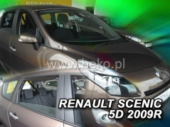 Deflektory na Renault Scenic III / Scenic III Grand, 5-dverová (+zadné), r.v.: 2009 - 2016 (27180)