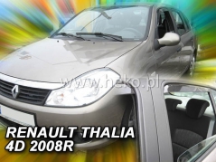 Deflektory na Renault Thalia II, 4-dverová (+zadné), r.v.: 2008 - (27174)