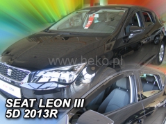 Deflektory na Seat Leon III, 5-dverová (+zadné), r.v.: 2013-2020 (28239)