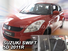 Deflektory na Suzuki Swift, 5-dverová (+zadné), r.v.: 2010 - 2017 (28640)