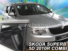 Deflektory na Škoda Superb II combi, 5-dverová (+zadné), r.v.: 2009 - 2015 (28335)