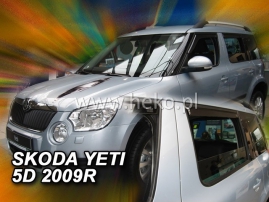 Deflektory na Škoda Yeti, 5-dverová (+zadné), r.v.: 2009 - (28334)