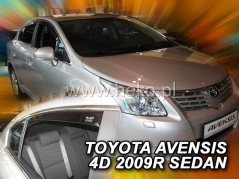 Deflektory na Toyota Avensis III T27 sedan, 4-dverová (+zadné), r.v.: 2009 - (29609)