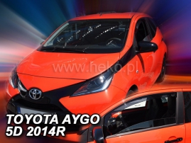 Deflektory na Toyota Aygo II, 5-dverová, r.v.: 2014 - (29638)