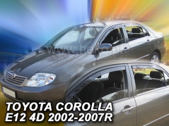 Deflektory na Toyota Corolla E12 sedan, 4-dverová (+zadné), r.v.: 2002 - 2007 (29375)