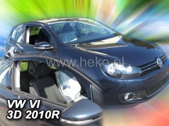 Deflektory na Volkswagen Golf VI, 3-dverová, r.v.: 2009 - (31180)