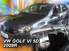 Deflektory na Volkswagen Golf VI hatchback, 5-dverová (+zadné), r.v.: 2008 - 2012 (31176)