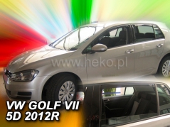 Deflektory na Volkswagen Golf VII, 5-dverová (+zadné), r.v.: 2012 - 2019 (31194)