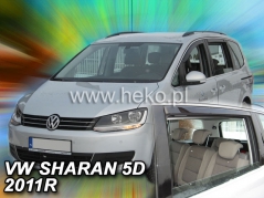 Deflektory na Volkswagen Sharan, 5-dverová (+zadné), r.v.: 2010 - (31182)