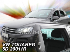 Deflektory na Volkswagen Touareg, 5-dverová (+zadné), r.v.: 2010 - 2018 (31184)