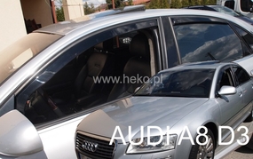 Deflektory na Audi A8, 4-dverová, 2002-2009 (+zadné) (10251)