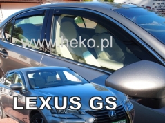 Deflektory na Lexus GS 250, 4-dverová (+zadné), r.v.: 2016 - (30027)