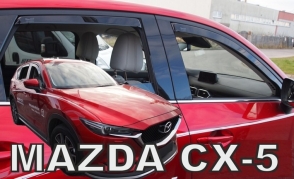 Deflektory na Mazda CX-5, 5-dverová (+zadné), r.v.: 2017 - (23170)