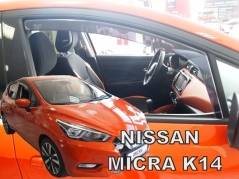 Deflektory na Nissan Micra K14, 5-dverová, r.v.: 2017 - (24296)