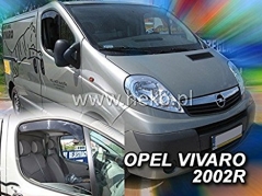 Deflektory (krátké) na Opel Vivaro, 2-dverová, r.v.: 2001 - (25309)