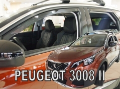 Deflektory na Peugeot 3008, 5-dverová (+zadné), r.v.: 2017 - (26157)