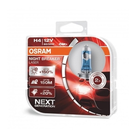 OSRAM H4 Night Breaker Laser +150% 12V Box 2ks (64193)