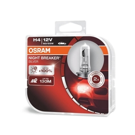 OSRAM H4 Night Breaker Silver +100% 12V Box 2ks (64193)