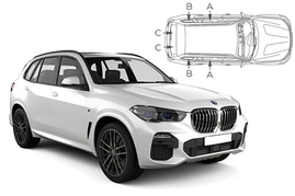 Slnečné clony na okná - BMW X5 (2018-) - Komplet sada (BMW-X5-5-D)