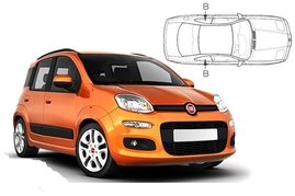 Slnečné clony na okná - FIAT Panda hatchback (2012-) - Len na bočné stahovacie sklá (FIA-PAND-5-B/18)