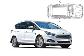 Slnečné clony na okná - FORD S-MAX (2015-) - Len na bočné stahovacie sklá (FOR-SMAX-5-C/18)