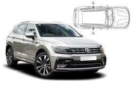 Slnečné clony na okná - VW Tiguan (2016-) - Len na bočné stahovacie sklá (VW-TIGU-5-B/18)