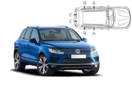 Slnečné clony na okná - VW Touareg (2010-2018) - Komplet sada (VW-TOUA-5-C)