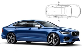 Slnečné clony na okná - VOLVO S90 (2016-) - Len na bočné stahovacie sklá (VOL-S90-4-A/18)