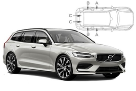 Slnečné clony na okná - VOLVO V60 Combi (2018-) - Komplet sada (VOL-V60-E-B)