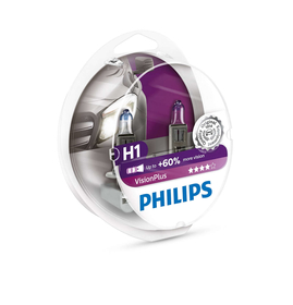 Žiarovka Philips H1 12V 55W P14,5s Vision Plus +60% 2ks (PH 12258VPS2)