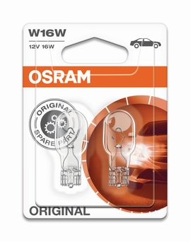 Žiarovka Osram W16W 12V 16W W2,1x9,5d 2ks (OS 921-02B)