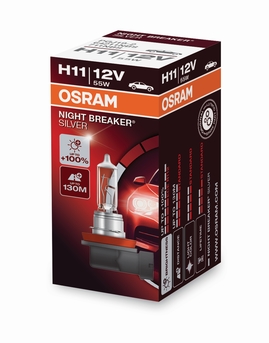 Žiarovka Osram H11 12V 55W PGJ19-2 NIGHT BREAKER® SILVER +100% 1ks (OS 64211NBS)