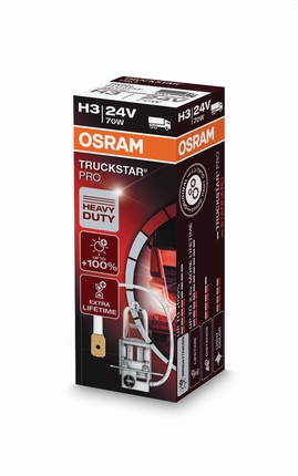 Žiarovka Osram H3 24V 70W PK22s TRUCKSTAR PRO +100% 1ks (OS 64156TSP)