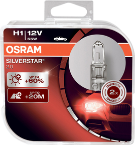 Žiarovka Osram H1 12V 55W P14.5s Silverstar 2.0 +60% 2ks (OS 64150SV2-HCB)