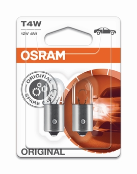 Žiarovka Osram T4W 12V 4W BA9s 2ks (OS 3893-02B)