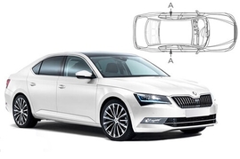 Slnečné clony na okná - SKODA Superb (2015-) - Len na bočné stahovacie sklá (SKO-SUPE-5-C/18)