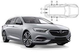 Slnečné clony na okná - OPEL Insignia Combi (2017-) - Komplet sada (VAU-INSI-E-B)