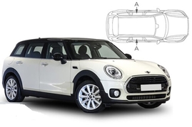 Slnečné clony na okná - MINI (BMW) Clubman (2015-2024) - Len na bočné sťahovacie sklá (Min-CLUB-E-B/18)